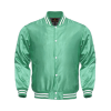 Light Weight Satin Bomber Varsity Jacket – Green