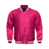 Light Weight Satin Bomber Varsity Jacket – Hot-Pink