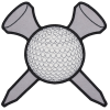 GOLF BALL AND TEES PATCH